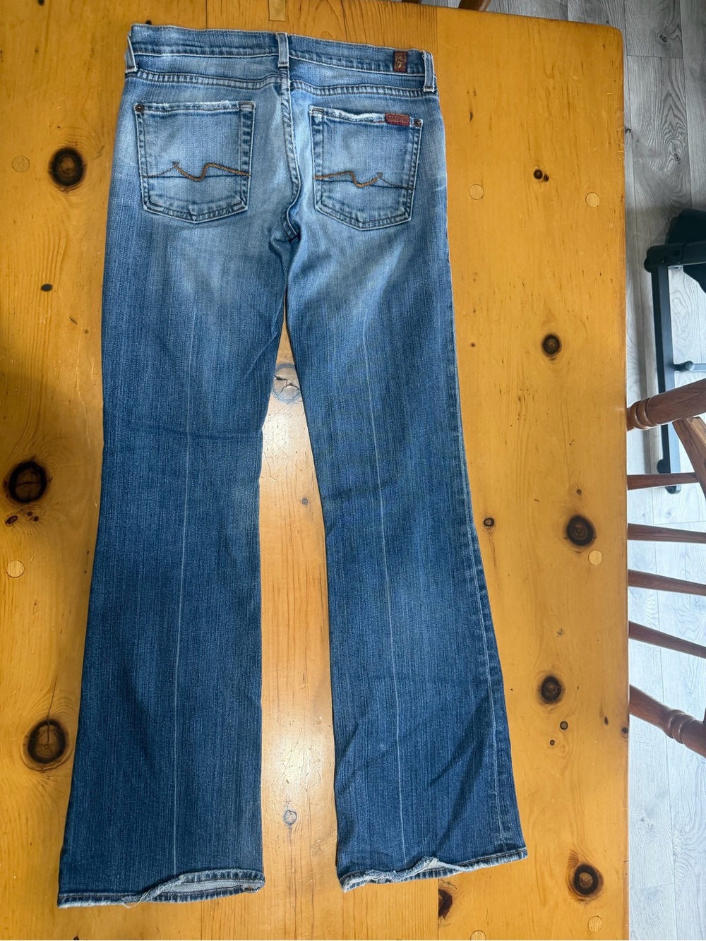 7 For All Mankind Light Blue Wide Leg Jeans